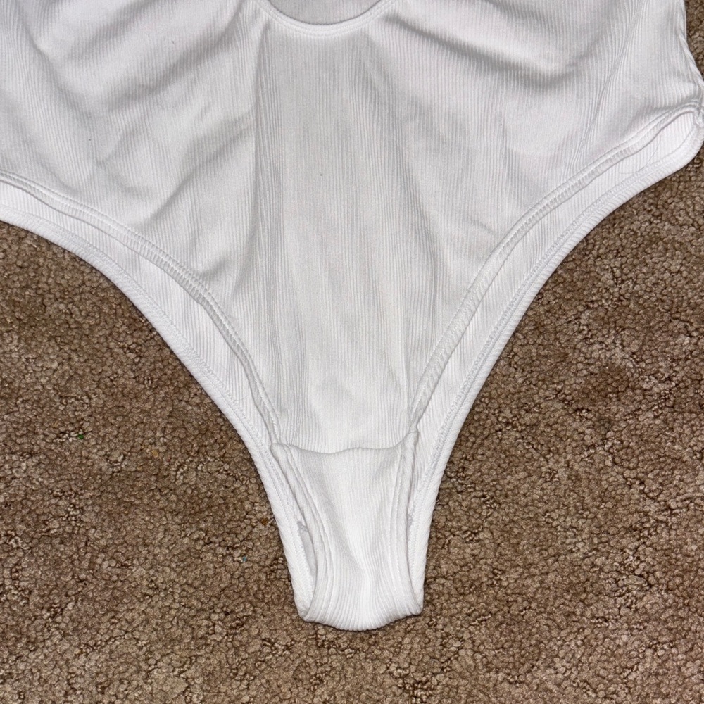 Lane Bryant White Bodysuit Open Back Onepiece Plus Size 18/20 Women’s Top - Picture 7 of 9